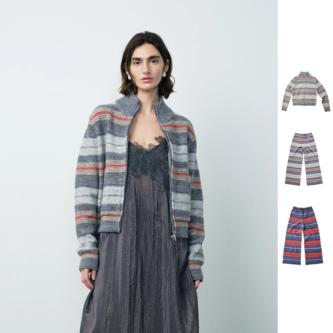 MANZANILLA双拉链针织衫/毛织长裤休闲女 DSC买手店 DY5M32056/58