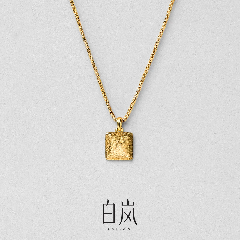 坠链均925银 【8月上新】白岚鸣沙项链925银女小众轻奢饰品XL5701