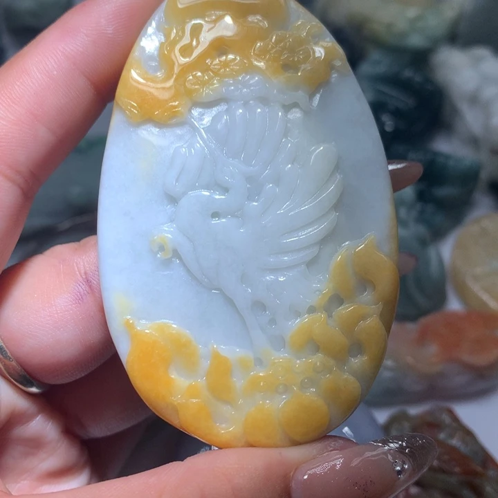 翡翠未镶嵌颈饰保真天然A货翡翠