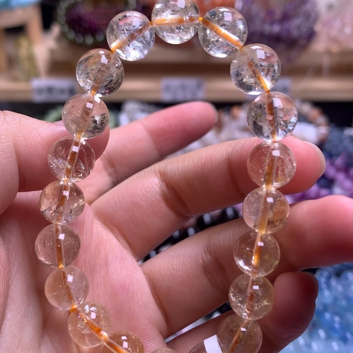 未镶嵌手串水晶9.4黄阿塞