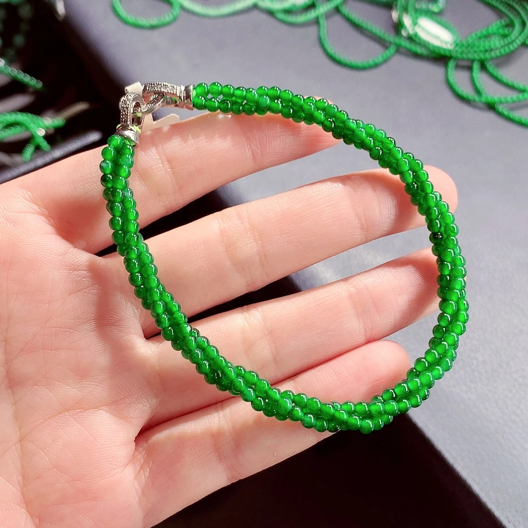 翡翠未镶嵌毛衣链