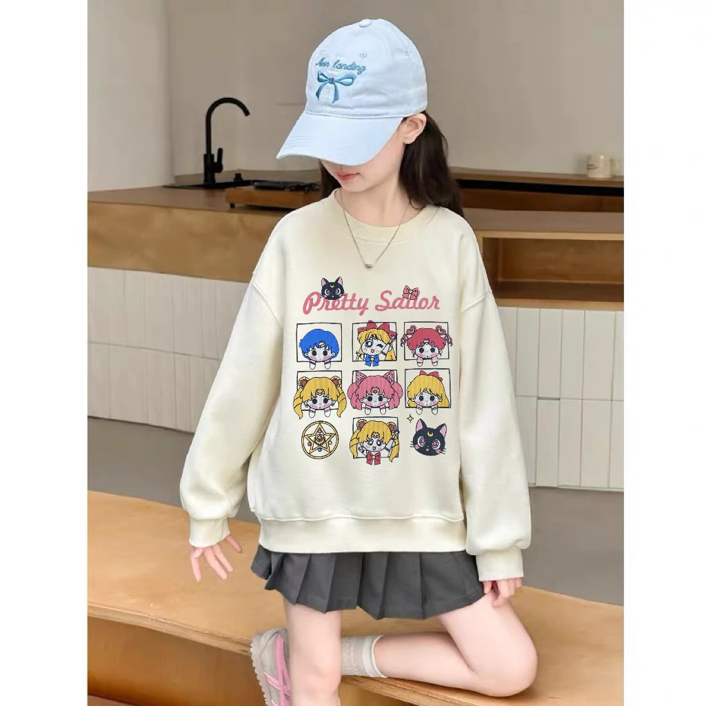 婴格朗迪E41男女童高品质圆领印花秋季休闲卫衣长袖