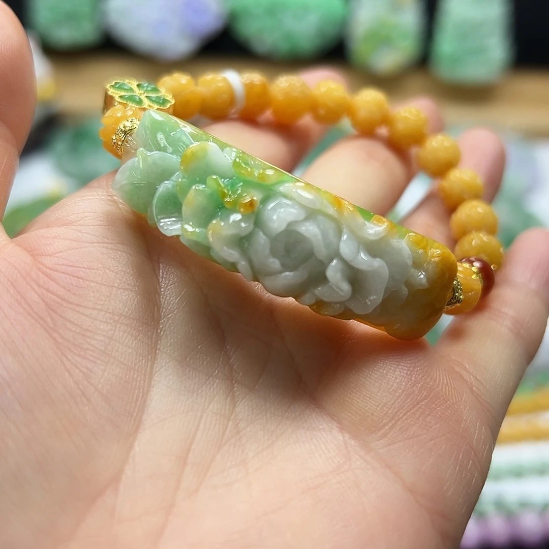 翡翠未镶嵌手链手牌