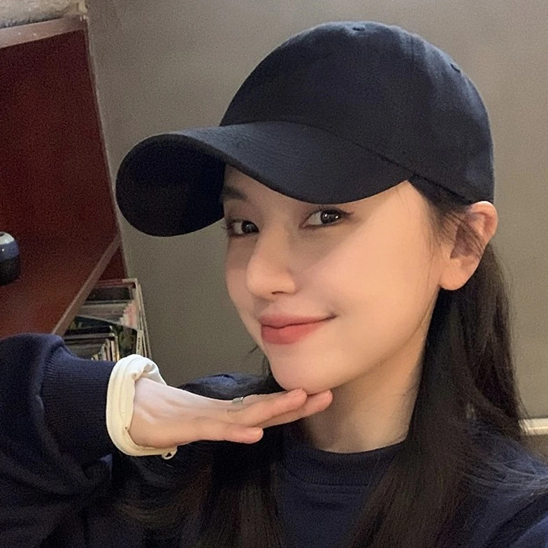 帽子硬挺有型软顶显脸小棒球帽男女情侣百搭防晒遮阳纯色鸭舌帽