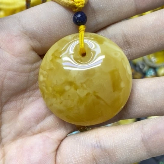 裸石蜜蜡未镶嵌吊坠