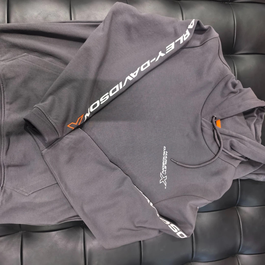 HFMNH2207-GRY 男款印花帽衫