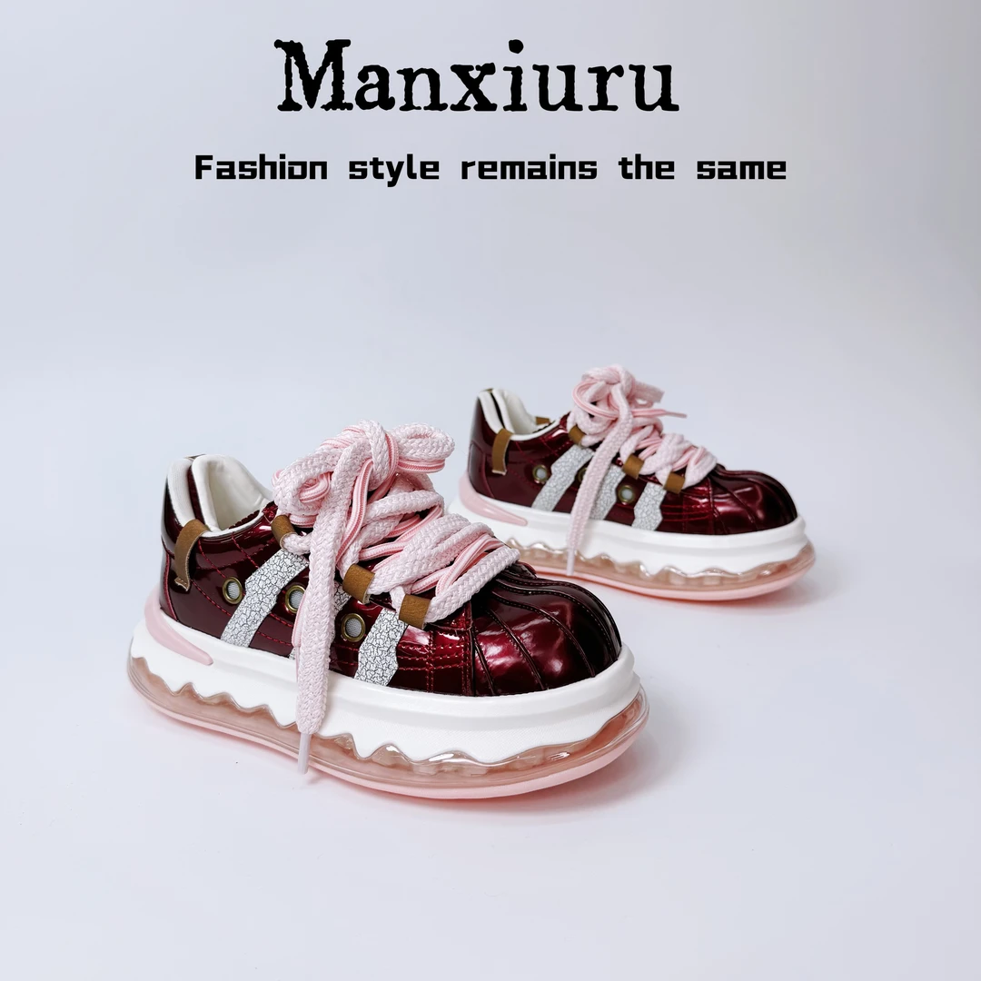 【曼曼】原创“韩式大女主”2025设计师款ins潮鞋厚底休闲鞋板鞋