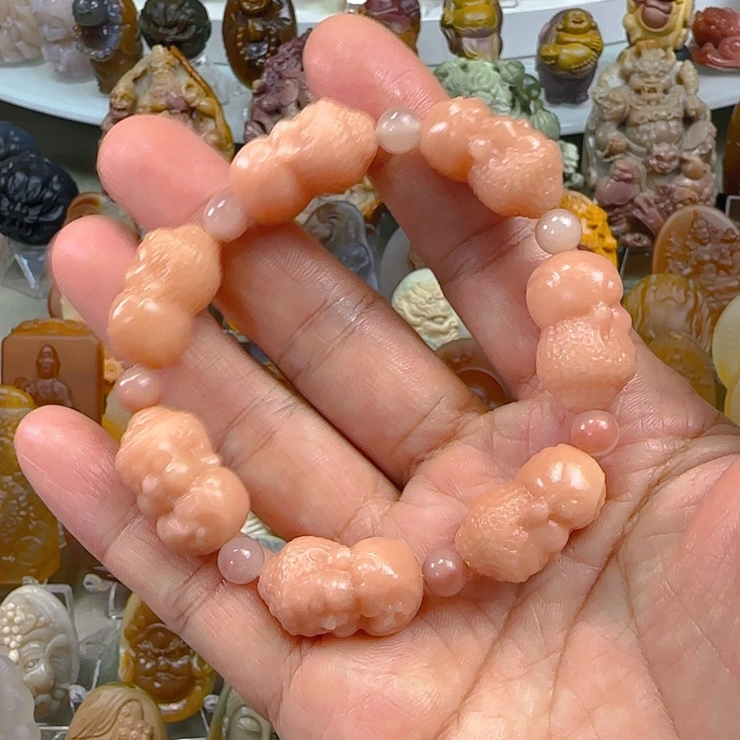 石英质玉1未镶嵌宝宝佛阿拉善雕刻手串