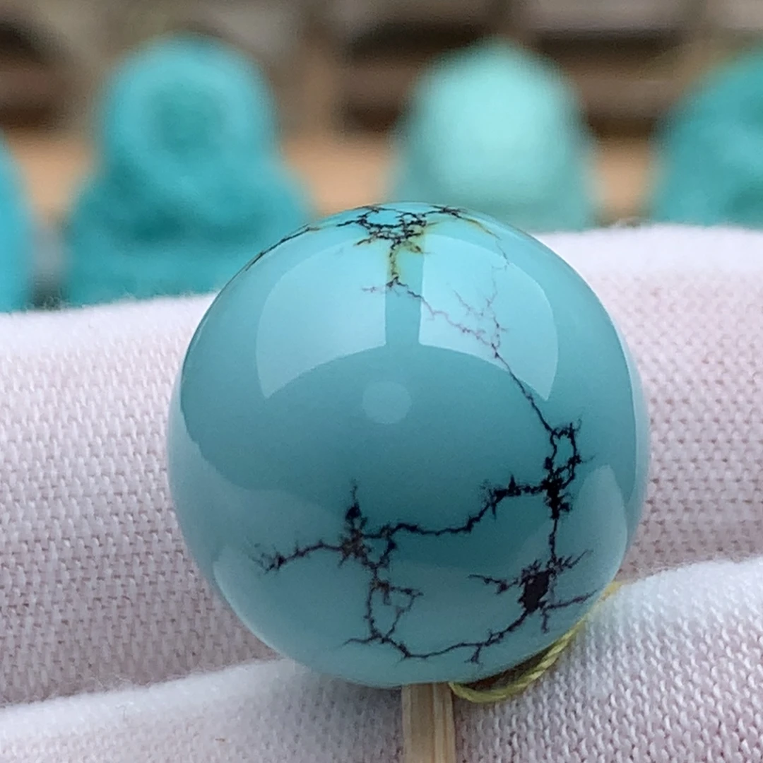 绿松石未镶嵌珠宝奇石17.8mm