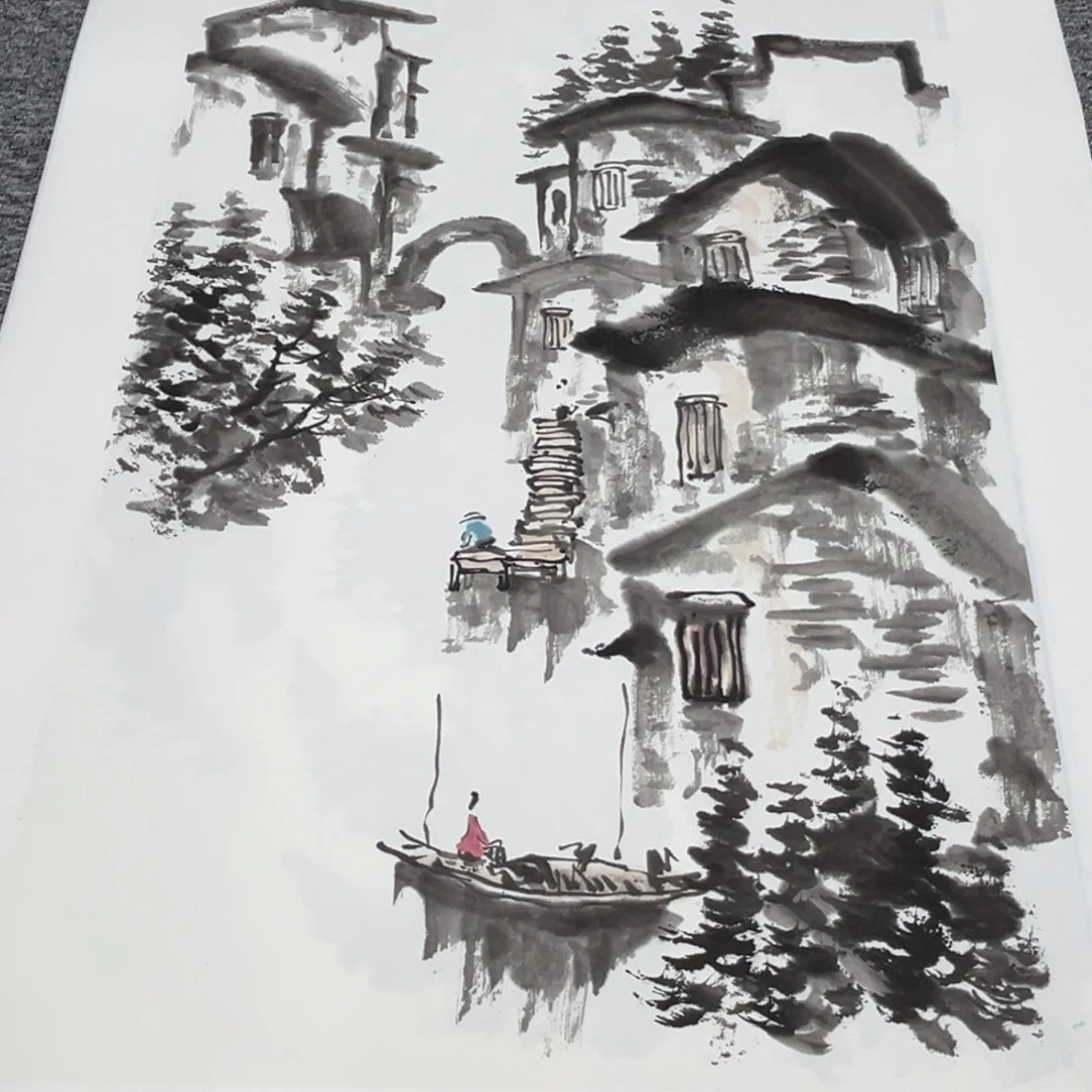 国画绘画作品多次