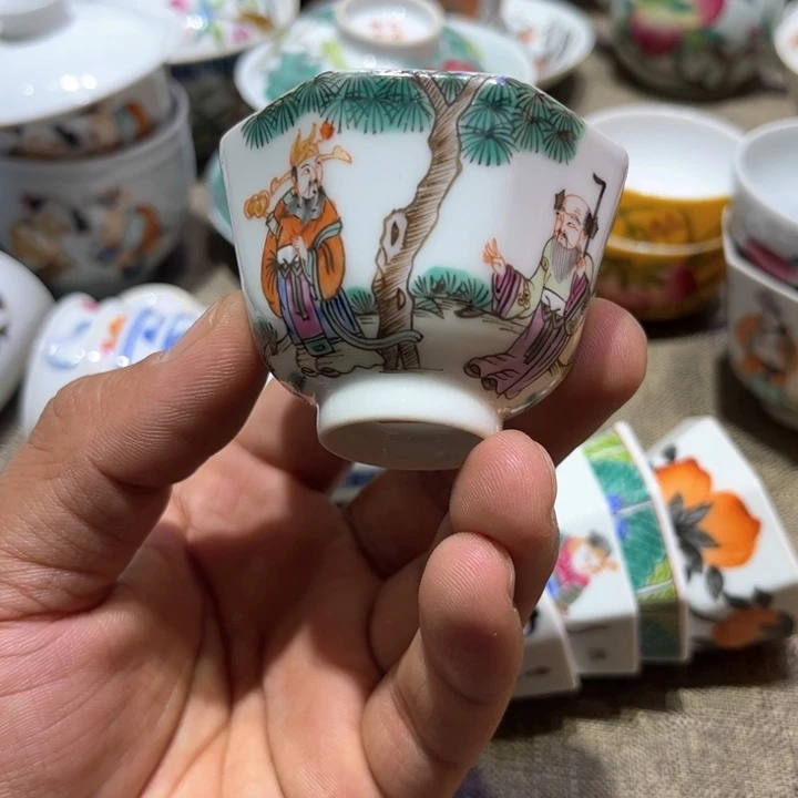 纯手绘精品盖碗杯