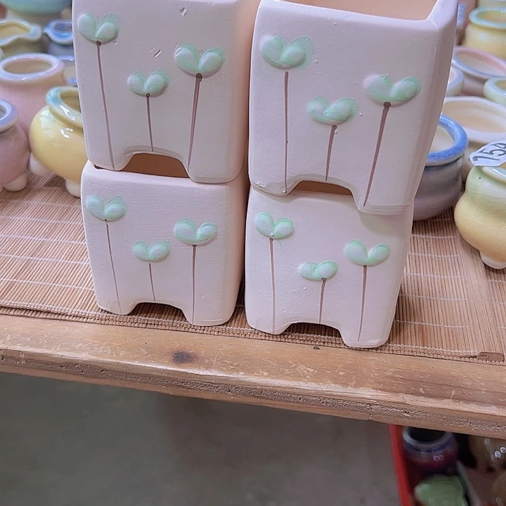 红陶陶瓷花盆当场满12包邮