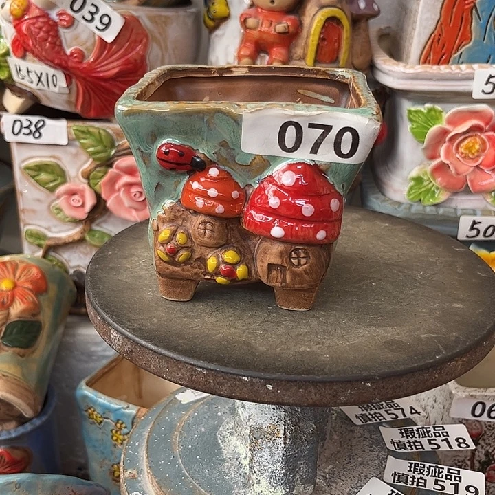 粗陶材质多肉花盆