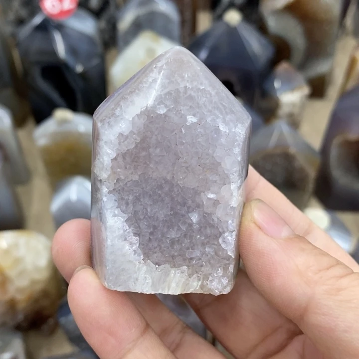 未镶嵌紫晶珠宝半成品