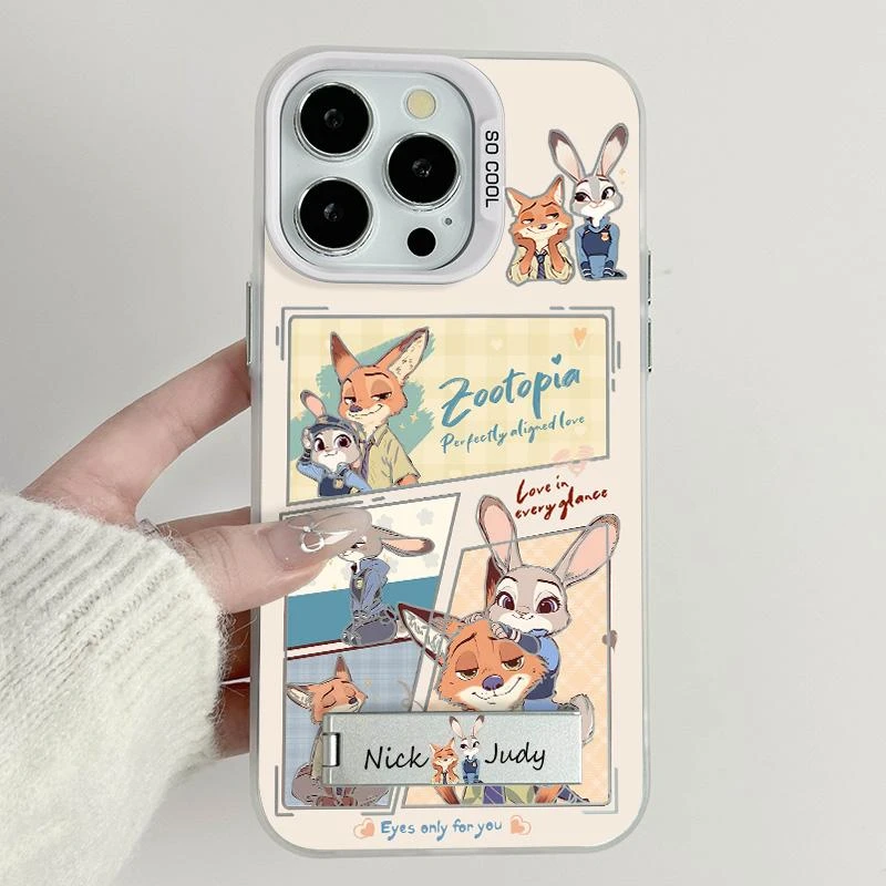 飞虎胜卡通朱迪尼克彩银适用苹果16手机壳华为vivo小米oppo情侣13