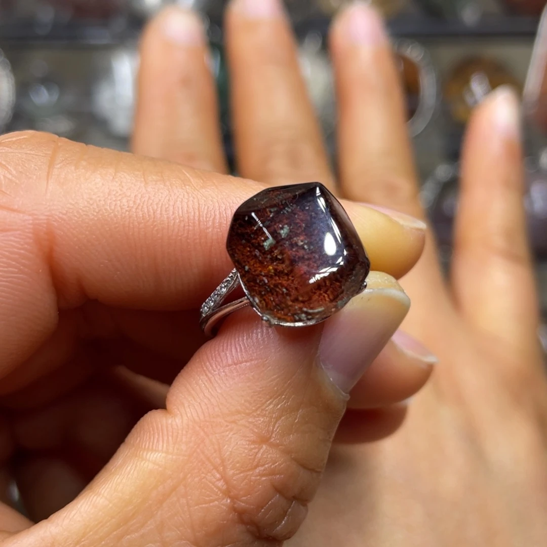 【闪购商品】水晶珠宝半成品银S925镶嵌戒指