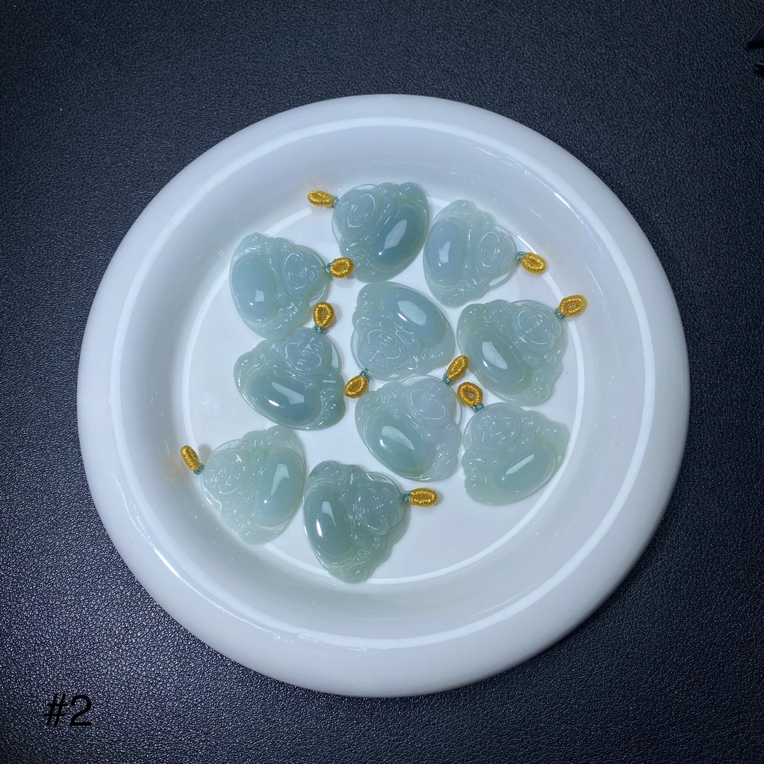 天然缅甸翡翠A货佛公 气质轻奢 底色佛公 绿色佛公 湖水绿翡翠佛