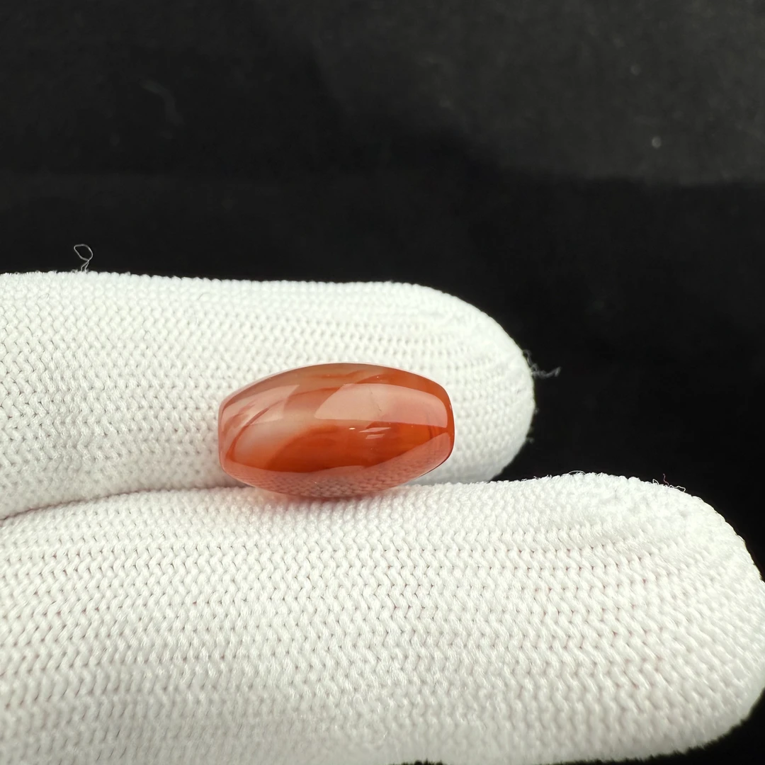 P1317天然南红 桶珠 9*15.7mm支持复检 假一罚十