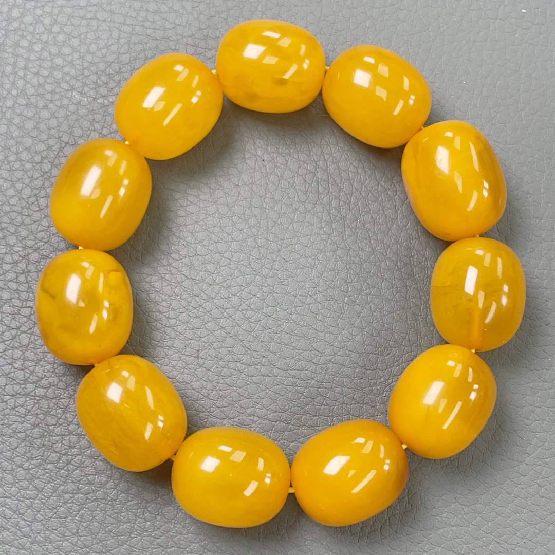 蜜糖色满蜡16➕枣珠蜜蜡手串