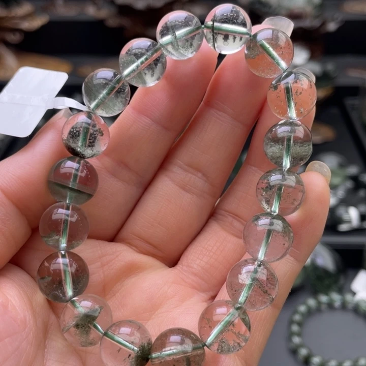 水晶手链未镶嵌绿幽灵聚宝盆千层