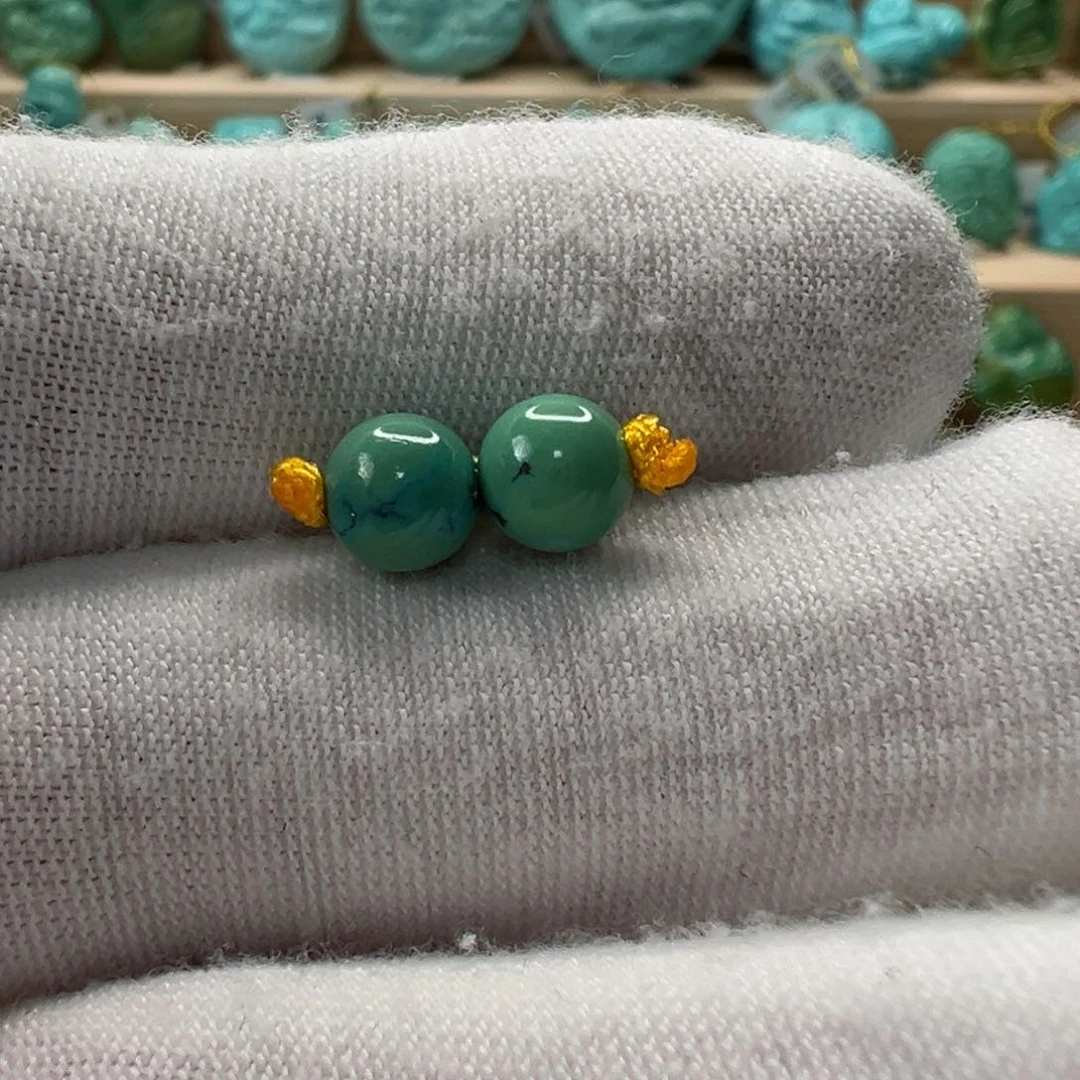 未镶嵌绿松石圆珠 6mm