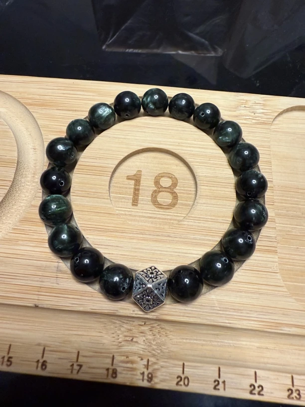 非金属树脂手链 绿龙晶 能量水晶