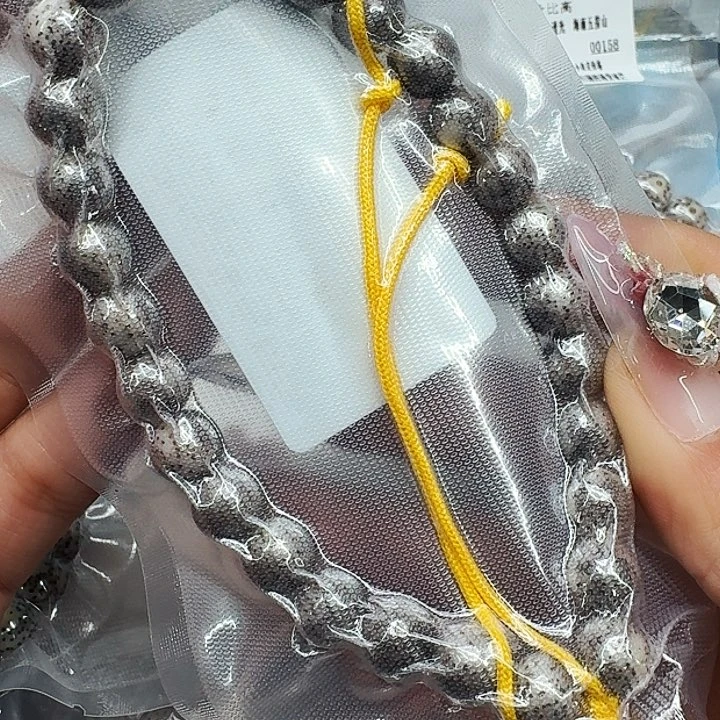 星月菩提手串481高端黑灰星月菩提0.9圆手持