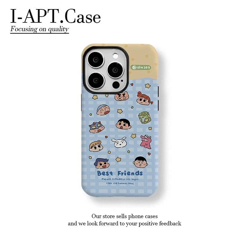 蓝格小新和朋友们菲林二合一适用于iPhone苹果华为oppo小米手机壳