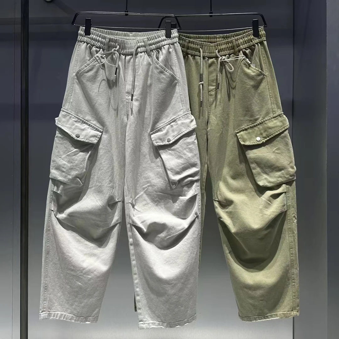 重磅工装水洗牛仔男女休闲长裤-58029