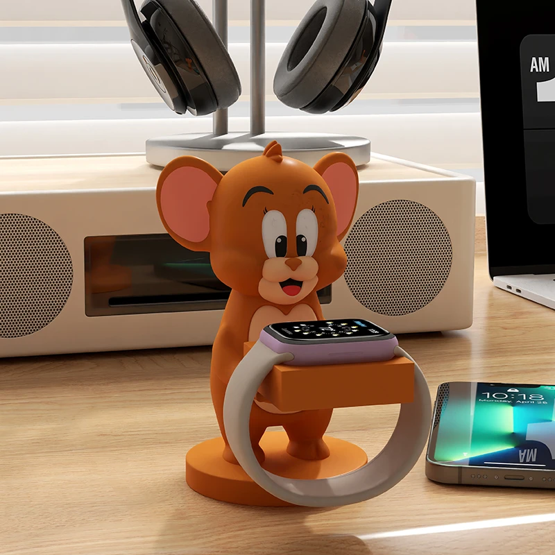 智能创意杰瑞适用于苹果s10华为小米手表充电放置支架底座装饰品