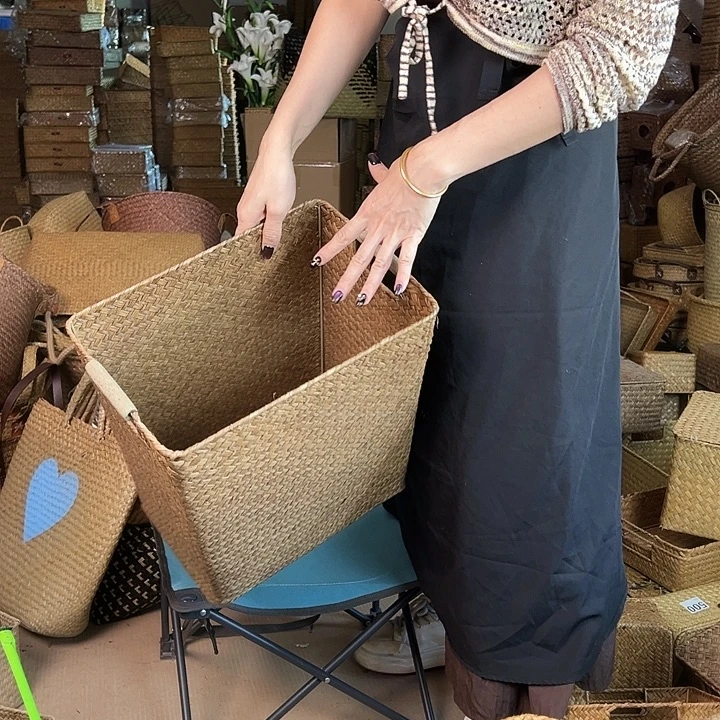 草编包/草编收纳盒带瑕疵