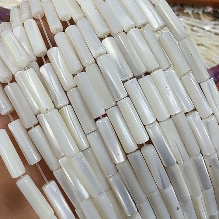 玛瑙/玉髓合金珠宝半成品一条4x13马蹄螺管珠