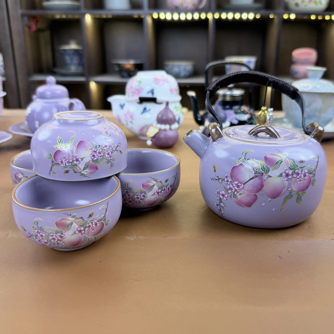 专属链接@@紫色桃子提梁壶