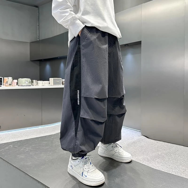 男童冰丝防蚊裤夏季薄款2025新款儿童网眼速干裤男孩裤子夏款宽松