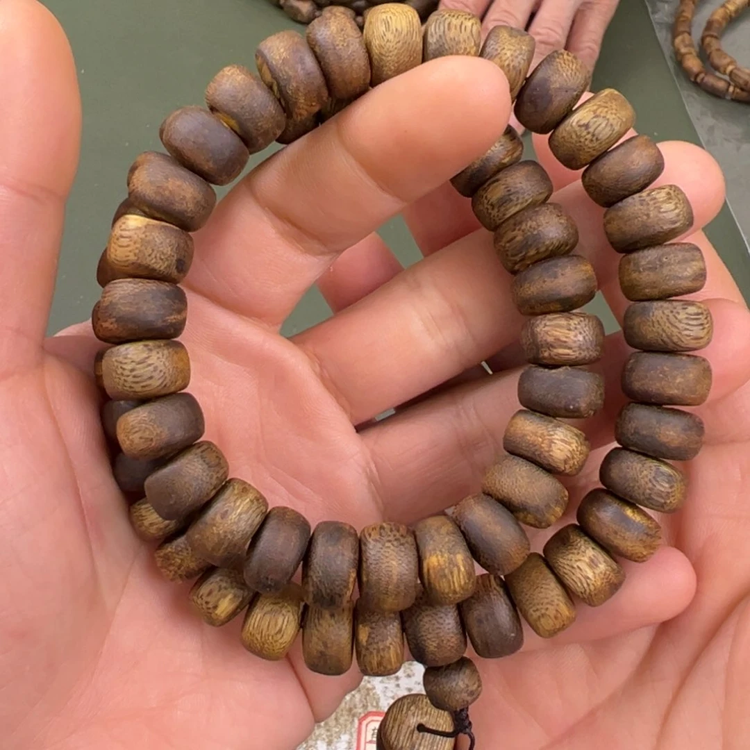 沉香手串张勺子算盘珠双圈多样性发一1.2/33g