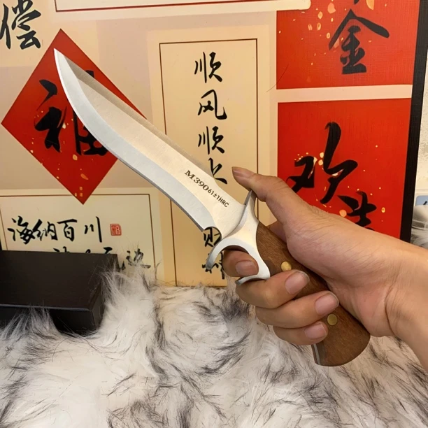 （游莺二代）锻打钢高端户外刀便携野外露营生存刀一体多功能工具刀