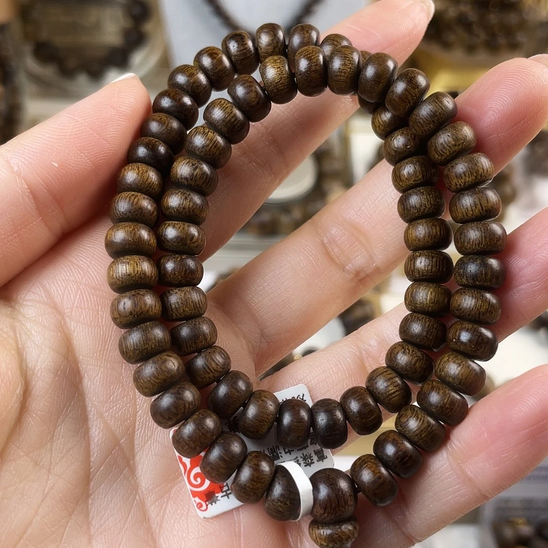 手串沉香富森红土沉窖藏古董玉化瘤疤0.8