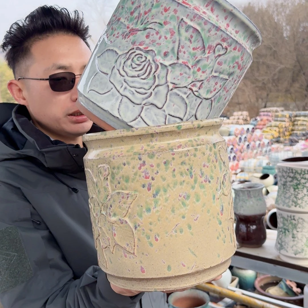 紫砂摆件两个两个蝶恋花