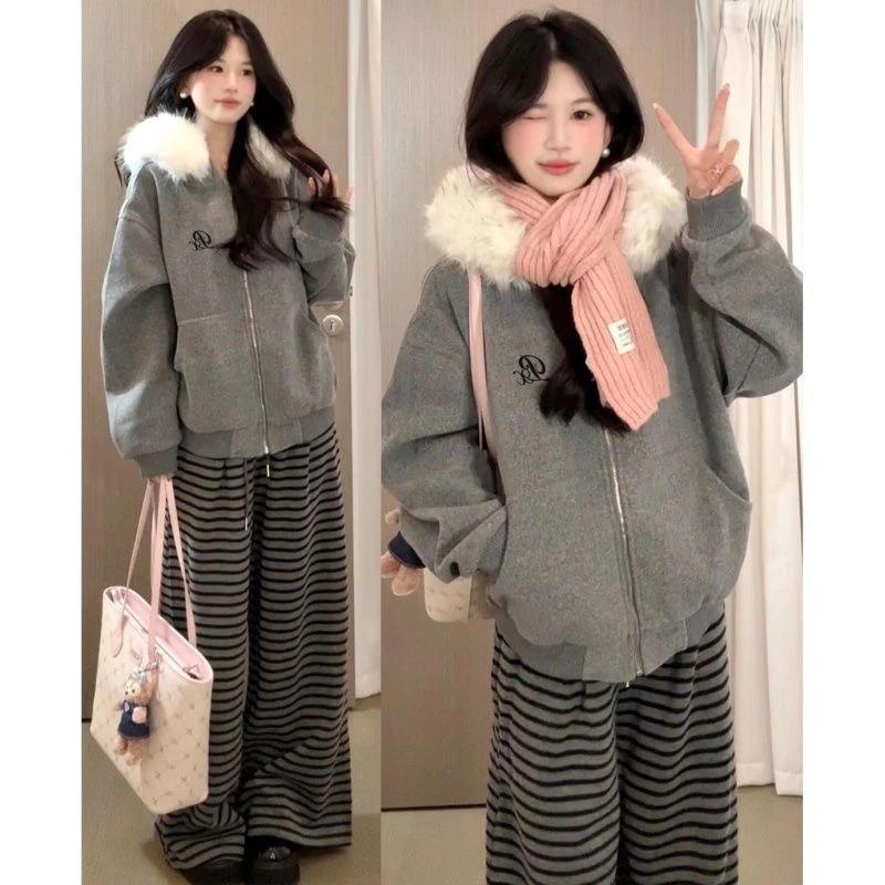 秋冬新款加厚慵懒风韩版女毛衣针织衫ins