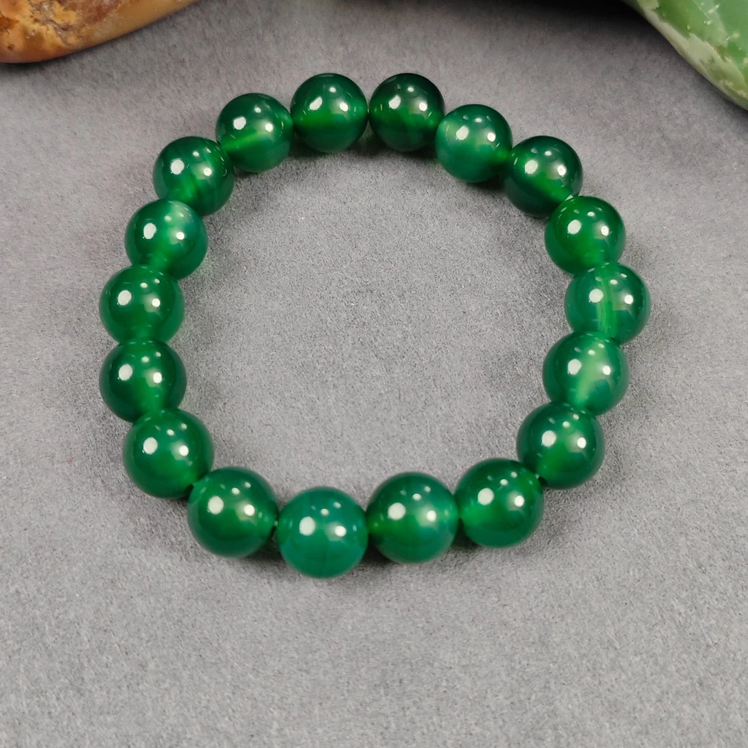 气质满绿玛瑙手串10mm/HGQ-MNSC-140（多样性发货）