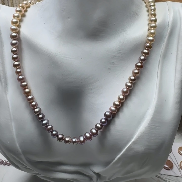 淡水珍珠合金项链