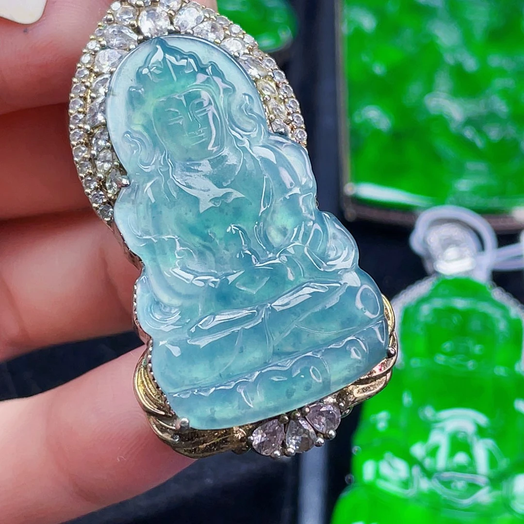 翡翠未镶嵌颈饰455