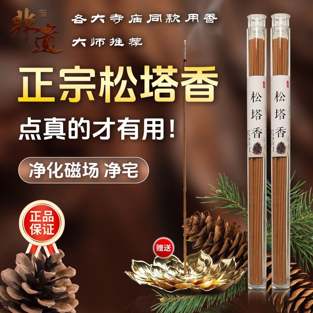 天然松塔香书房客厅中元节香薰木质香味古法松塔线香香招财转运香