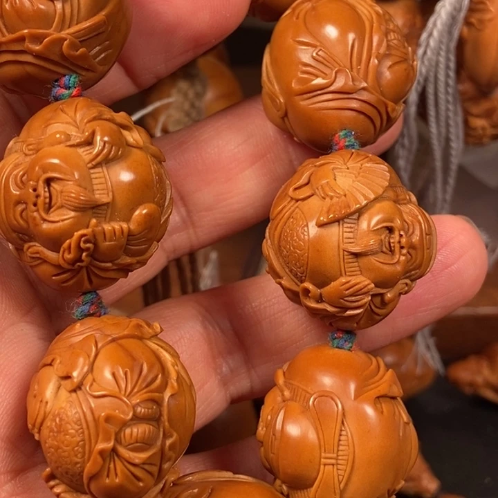 橄榄核手串/手链桀**驯橄榄核雕刻2.4横财