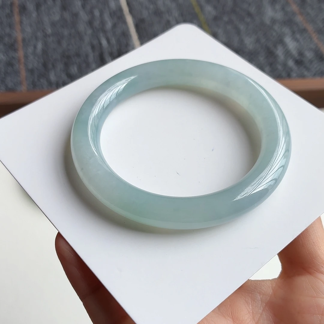 翡翠未镶嵌手镯圆条54.2