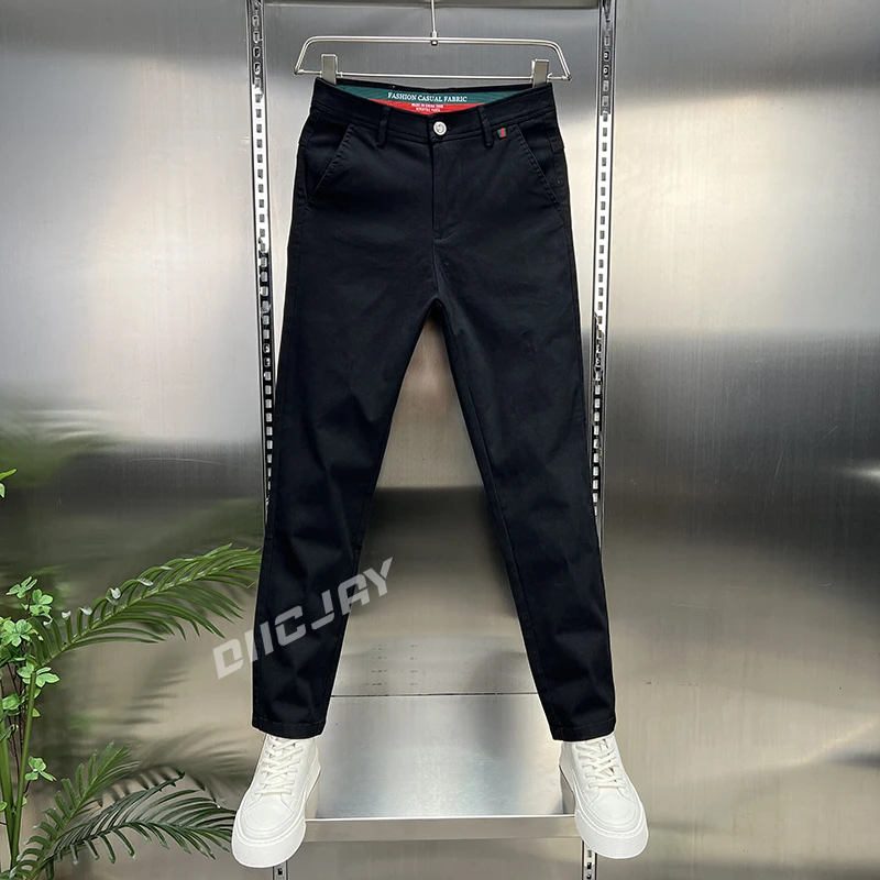 【高端】秋冬男士轻商务休闲裤直筒修身时尚潮流百搭通勤休闲长裤