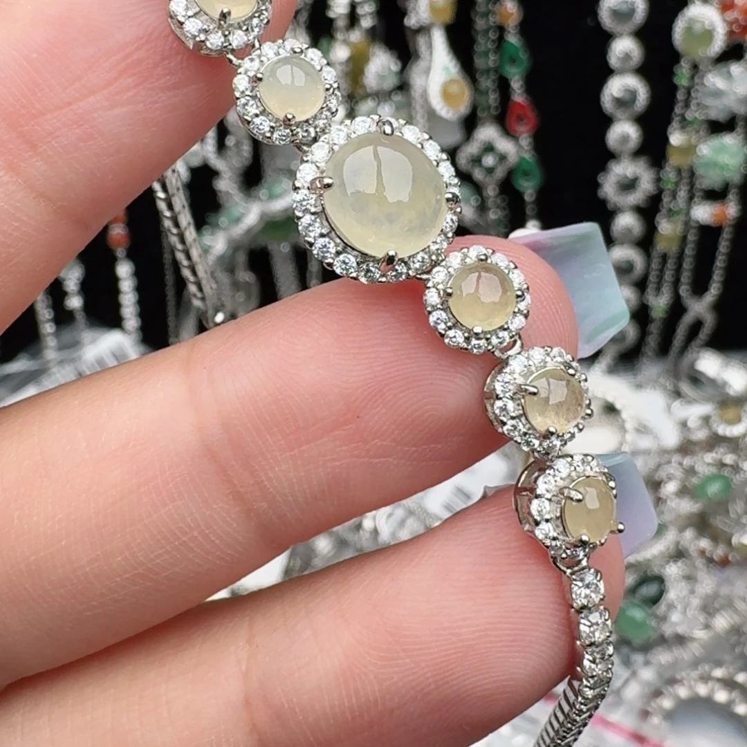 馨***雨翡翠戒指银S925镶嵌