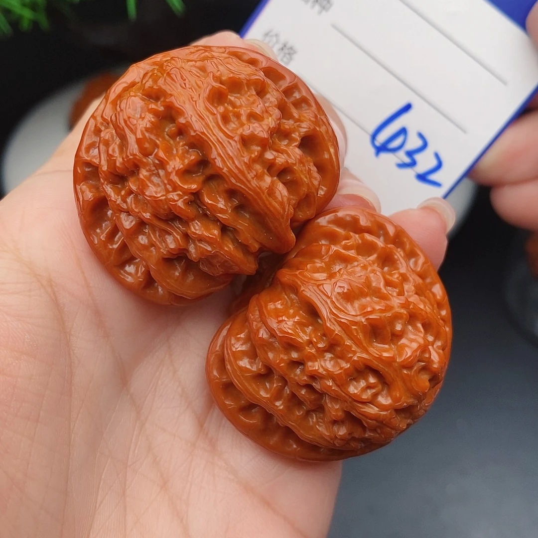 把件文玩核桃41球白432