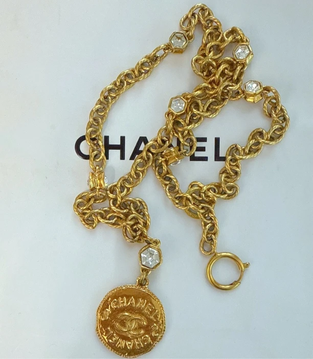 95新 Chanel/香奈儿 Chanel vintage香奈儿中古金币项链