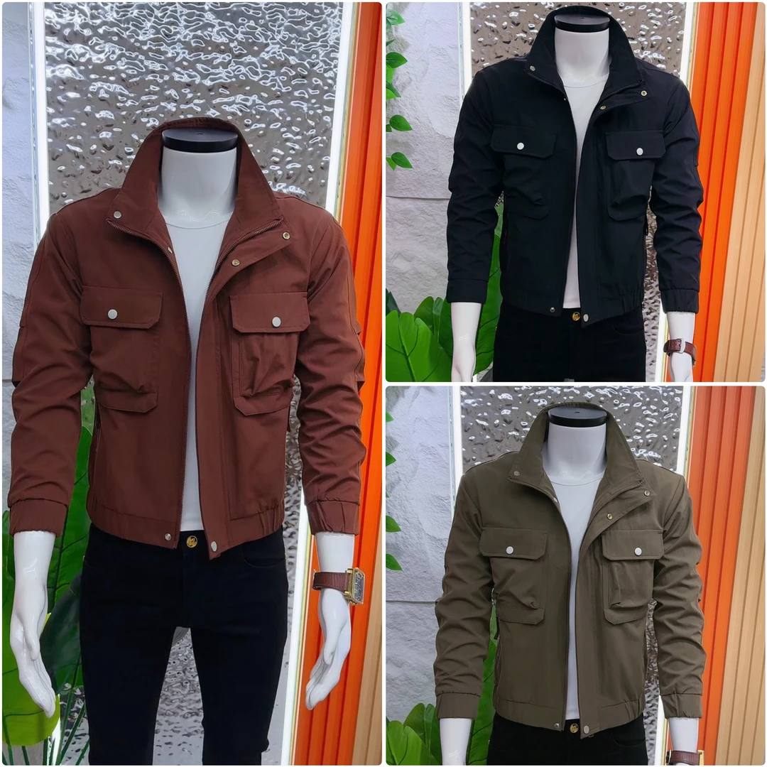 2025春秋新款男士气质轻奢外套户外春季时尚潮流百搭立领百搭夹克